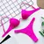 Nova sexy v-bar underwired sutiã push-up biquíni feminino roupa de banho femin na internet