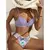 Biquínis sexy e conjunto de capas femininas, roupa de banho estampada, maiô de - Vitrine Shop - Utilidades