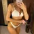 Mulheres Biquíni Tanga em Forma de V, Sexy Ribbed Swimwear, High Cut Swimsuit,