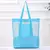 Grande bolsa de malha transparente de camada dupla para mulheres, alta capacidad - loja online