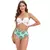 Biquínis sexy e conjunto de capas femininas, roupa de banho estampada, maiô de na internet
