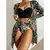 Imagem do Biquínis sexy e conjunto de capas femininas, roupa de banho estampada, maiô de