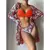 Imagem do Biquínis sexy e conjunto de capas femininas, roupa de banho estampada, maiô de