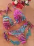 RUOTONGSEPT-Conjunto sexy de biquíni estampado para mulheres, maiô, bandagem, - loja online