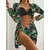 Biquínis sexy e conjunto de capas femininas, roupa de banho estampada, maiô de - Vitrine Shop - Utilidades