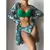 Imagem do Biquínis sexy e conjunto de capas femininas, roupa de banho estampada, maiô de