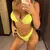 Nova sexy v-bar underwired sutiã push-up biquíni feminino roupa de banho femin - loja online
