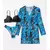 Biquínis sexy e conjunto de capas femininas, roupa de banho estampada, maiô de - comprar online