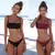 Conjunto de biquíni de 2 peças para mulheres, maiô, sutiã push up, cuecas se - comprar online