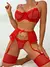 Conjunto de lingerie de renda sexy conjunto de roupa interior feminino transpare - Vitrine Shop - Utilidades