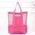 Grande bolsa de malha transparente de camada dupla para mulheres, alta capacidad - loja online