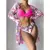 Biquínis sexy e conjunto de capas femininas, roupa de banho estampada, maiô de na internet