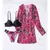 Biquínis sexy e conjunto de capas femininas, roupa de banho estampada, maiô de