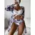 Biquínis sexy e conjunto de capas femininas, roupa de banho estampada, maiô de - comprar online