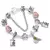 Cristal Coração Charme Pulseira para As Mulheres, Contas De Vidr - loja online