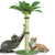Big coconut tree cat scratching post cat climbing frame sisal cat scratching board vertical durable non-dandruff cat climbing post cat toy cross-border