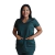 Camisa feminina de serviço hospitalar oxford verde musgo - Personal Confecções