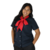 Camisa feminina social com laço manga curta na internet
