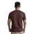 Camiseta masculina clássica manga curta gola careca meia malha pes marrom - Personal Confecções