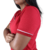 Camisa feminina polo com vista lisa manga curta com vivos - loja online