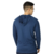 Imagem do Camiseta masculina com capuz manga longa meia malha pv azul marinho