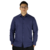 Camisa masculina social manga longa tricoline azul marinho - comprar online