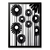 Quadro Decorativo A2 Floral Branco e Preto Moldura Tradicional - loja online