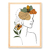 Quadro Decorativo A3 Mulheres e Flores Boho Moldura Tradicional - loja online