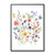Quadro Decorativo A4 Floral Aquarela Moldura Filete com Vidro
