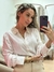 Camisa com Renda na Gola - Cru - comprar online