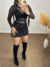 conjunto festa balada bory tule manga longa e saia paetes