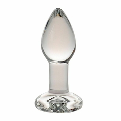 PLUG ANAL DE VIDRO - COM PEDRA ROSA - comprar online