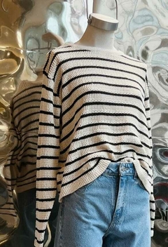 Sweater rayado de hilo
