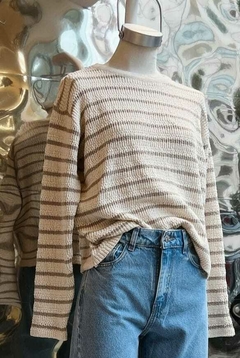 Sweater rayado de hilo - comprar online