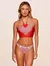 Biquini cropped estampa brise