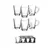 Conjunto de 6 Xícaras De Vidro Para Café Chá 70ML