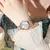 2 pçs conjunto relógio de luxo feminino simples dial oco cinta moda pulseira o - comprar online