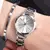 Imagem do 2 pçs conjunto relógio de luxo feminino simples dial oco cinta moda pulseira o