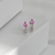 Brinco Prata Argola Cravejada Gota Pink - Good Twings