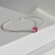 Bracelete Pedra Oval Rosa Ajustável - loja online