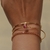 Bracelete Pedra Oval Rosa Ajustável - Good Twings