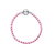 Pulseira Berloque Couro Rosa Aço Inox - comprar online