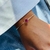 Bracelete Pedra Oval Rosa Ajustável - comprar online