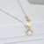 Colar Dourado 4 Trevos Branco Aço Inoxidável