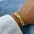 Bracelete Dourado Amassado Ajustável na internet