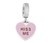 Berloque Ping Coração Kiss Me Rosa