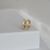 Brinco Dourado Argolinhas Cravejada P