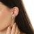 Brinco Prata Argola Cravejada Gota Pink - comprar online