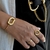 Bracelete Dourado Orgânico Ajustável - comprar online