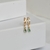 Brinco Dourado Argola Pedra Oval Turmalina - Good Twings